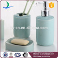 Wholesale Bath blue ceramic 6 pcs bathroom sets